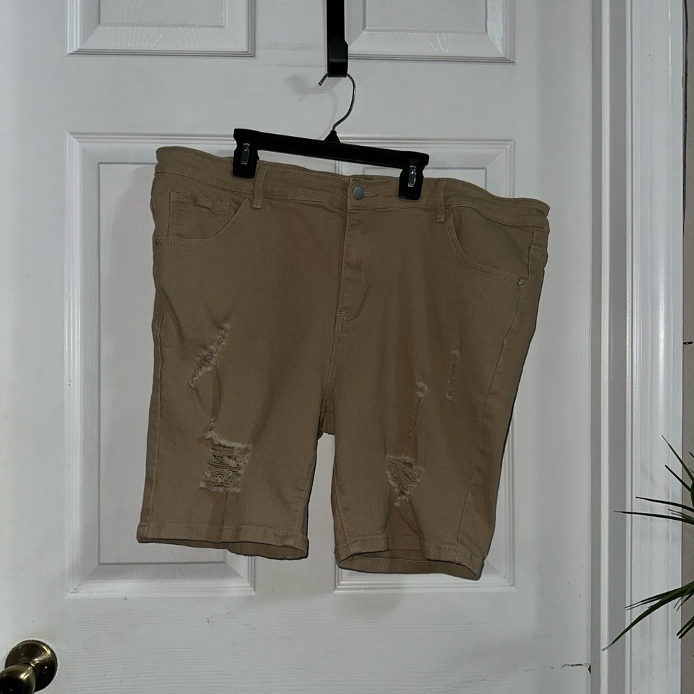 Manfinity Tan Denim Like Shorts Size 2XL